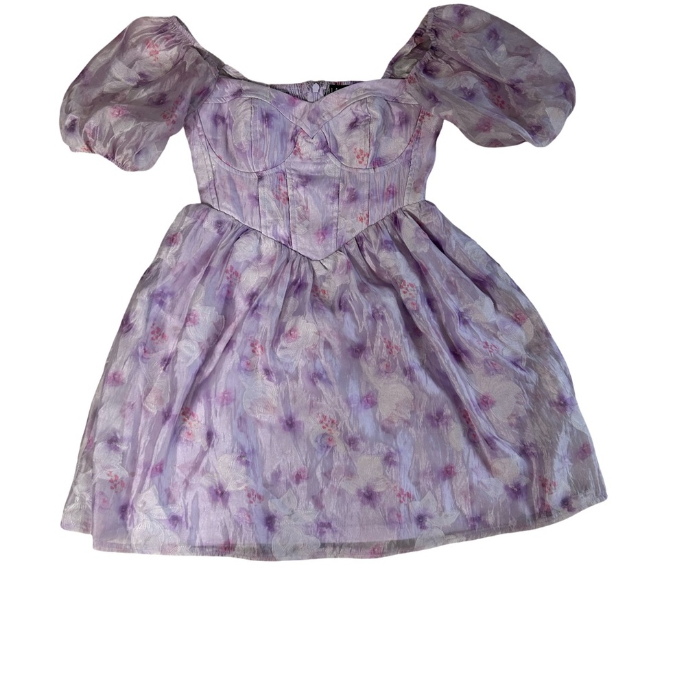 Lulu's Lavender Floral Mini Dress